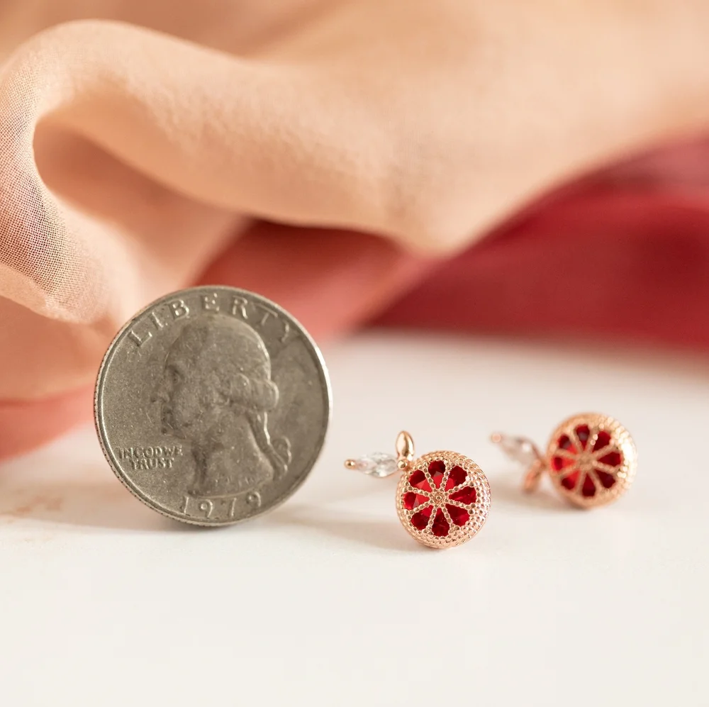 Sparkling Grapefruit Studs - Only 1 left! - Picture 8 of 10